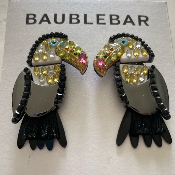 BaubleBar Jewelry - Baublebar toucan statement earrings with rhinestones NWOB